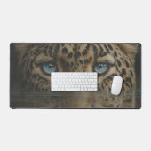 Leopard Eyes Above Water Artwork Desk Mat デスクマット (キーボード&マウス)