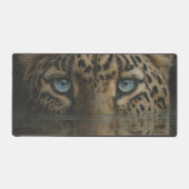 Leopard Eyes Above Water Artwork Desk Mat デスクマット (正面)