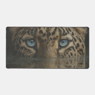 Leopard Eyes Above Water Artwork Desk Mat デスクマット