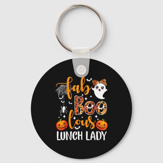 Leopard Fab Boo Lous Lunch Lady Matching Group Tee キーホルダー (正面)