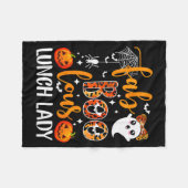 Leopard Fab Boo Lous Lunch Lady Matching Group Tee フリースブランケット (正面(横))