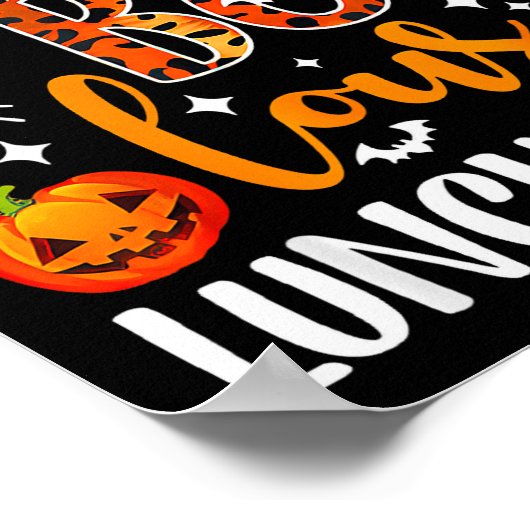 Leopard Fab Boo Lous Lunch Lady Matching Group Tee ポスター (角)