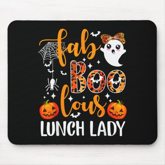 Leopard Fab Boo Lous Lunch Lady Matching Group Tee マウスパッド (正面)