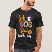 Leopard Fab Boo Lous Lunch Lady Team Teacher Hallo Tシャツ (正面)