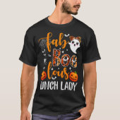 Leopard Fab Boo Lous Lunch Lady Team Teacher Spook Tシャツ (正面)