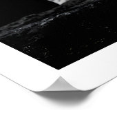 Leopard Face Wall Art Monochrome Wildlife Print ポスター (角)