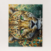 leopard fantasy painting mosaic diamond ジグソーパズル (縦)