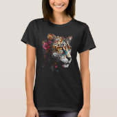 Leopard flower  animal leopard tシャツ (正面)