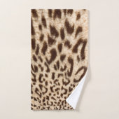 Leopard Furデザイン（名前） バスタオルセット (ハンドタオル)