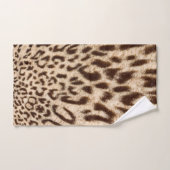 Leopard Furデザイン（名前） バスタオルセット (ハンドタオル)