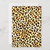 Leopard fur 30th Birthday Invitation Gold Black 招待状 (裏面)