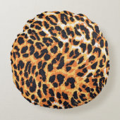 leopard fur as backgroundleopard,pattern,print,ski ラウンドクッション (正面)