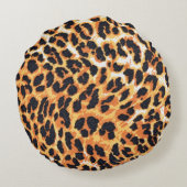 leopard fur as backgroundleopard,pattern,print,ski ラウンドクッション (裏面)