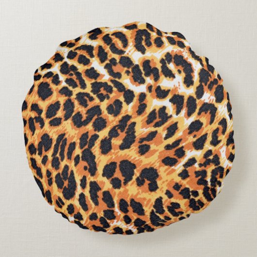 leopard fur as backgroundleopard,pattern,print,ski ラウンドクッション (裏面)