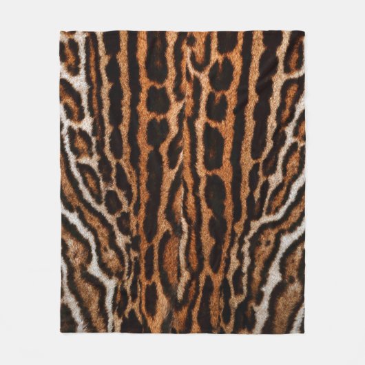 leopard fur background texture フリースブランケット (正面)