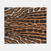leopard fur background texture フリースブランケット (正面(横))