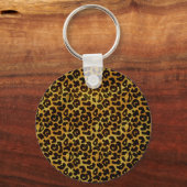 Leopard Fur Print Animal Pattern キーホルダー (正面)