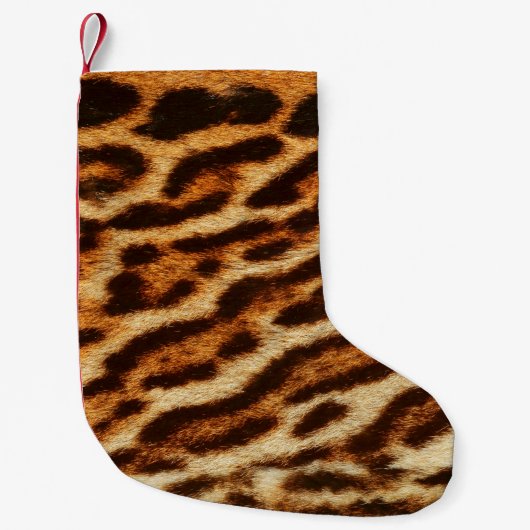 Leopard fur textures. Animal print スモールクリスマスストッキング (正面)