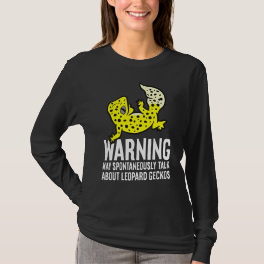 Leopard Geckoが自発的にLeopardについて話す Tシャツ (正面)