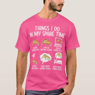 Leopard Gecko私は私の予備の時間Leopardで行う Tシャツ