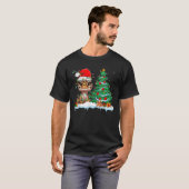 Leopard Gecko Funny Gecko Wearing Santa Hat Christ Tシャツ (正面フル)