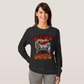 Leopard Gecko & Gaming LizardビデオゲームReptile G Tシャツ (正面フル)