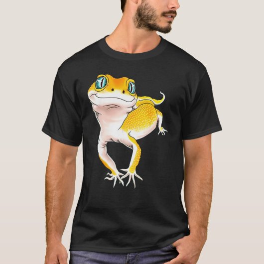 Leopard Gecko I Love My Gecko Gecko Dad Tシャツ (正面)