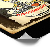 Leopard Gecko Lizard Ramen Crested Gecko Japanese  ポスター (角)