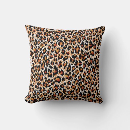 Leopard Geometric:パターン（の模様が）あるイラストレーション クッション (正面)