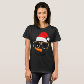 Leopard Gles Santa Claus Snowman Face Christmas Co Tシャツ (正面フル)