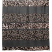 Leopard Glitter Stripes Glam 6 シャワーカーテン (正面)