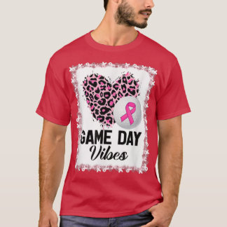 Leopard Golf Game Day Vibes Breast Cancer Awarenes Tシャツ