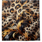 Leopard Grace: Bedtimeに野生のチャームを追加 シャワーカーテン (正面)