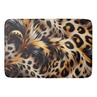 Leopard Grace: Bedtimeに野生のチャームを追加 バスマット