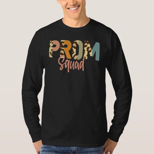 Leopard Graphic Prom Squad 2022シニアグラッドグレーター Tシャツ (正面)