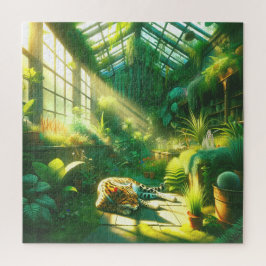 Leopard Greenhouse Retreat Sunbeam Slumber ジグソーパズル