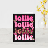 Leopard Groovy Lollie Valentine's Day Women Valent カード (黄色い花)