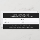Leopard Hairstylist Beauty Salon Gift certificate (裏面)