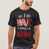 Leopard Happy Mother's Day I Love Being A Nona Buf Tシャツ (正面)