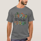 Leopard Happy St. Patrick's Day Leprechaun Hat Sha Tシャツ (正面)