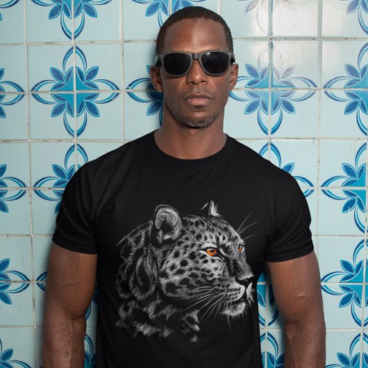 Leopard Head Graphic Animal Big Cat Tシャツ