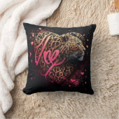 Leopard Heart Love Graffiti Art                    クッション (ブランケット)