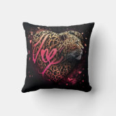 Leopard Heart Love Graffiti Art                    クッション (裏面)