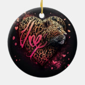 Leopard Heart Love Graffiti Art                    セラミックオーナメント (裏面)