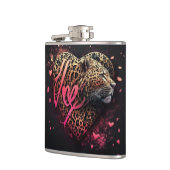 Leopard Heart Love Graffiti Art                    フラスク (左)