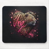Leopard Heart Love Graffiti Art                    マウスパッド (正面)