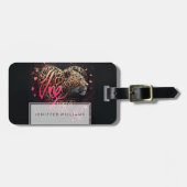 Leopard Heart Love Graffiti Art ラゲッジタグ (正面横)