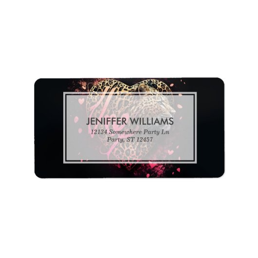 Leopard Heart Love Graffiti Art                    ラベル (正面)