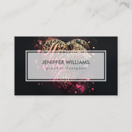 Leopard Heart Love Graffiti Art                    名刺