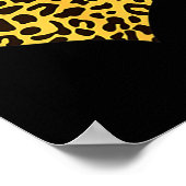 Leopard Heart Valentines Girlfriend Boyfriend Gift ポスター (角)